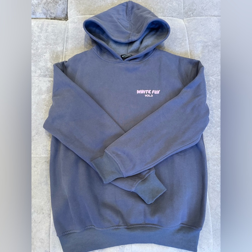 White fox women Blue Hoodie